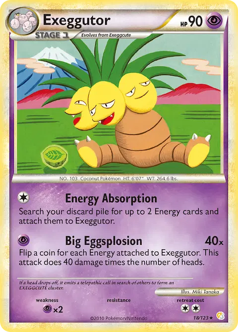 Exeggutor, HeartGold SoulSilver 18/123