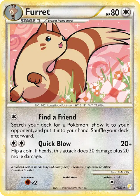 Furret, HeartGold SoulSilver 21/123