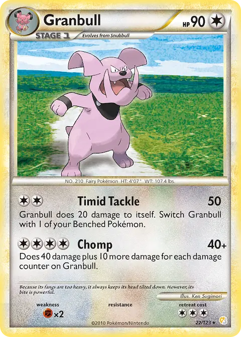 Granbull, HeartGold SoulSilver 22/123