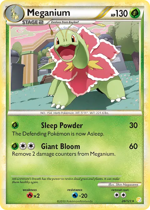 Meganium, HeartGold SoulSilver 26/123