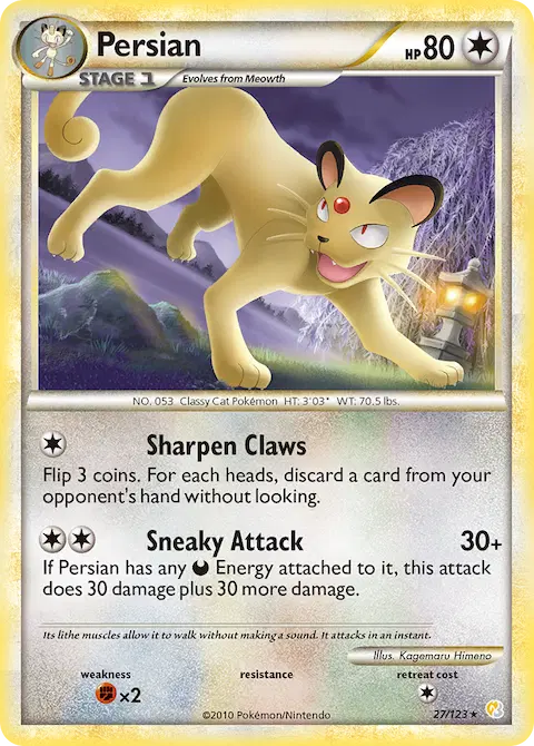 Persian, HeartGold SoulSilver 27/123
