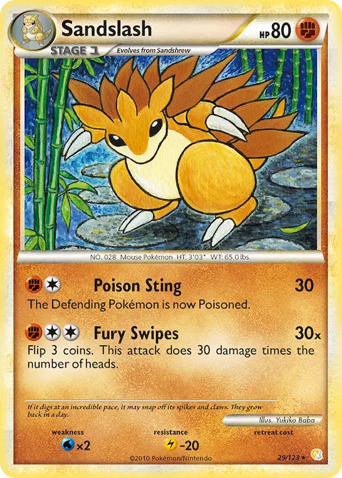 Sandslash, HeartGold SoulSilver 29/123