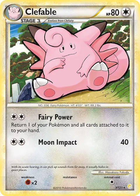Clefable, HeartGold SoulSilver 3/123