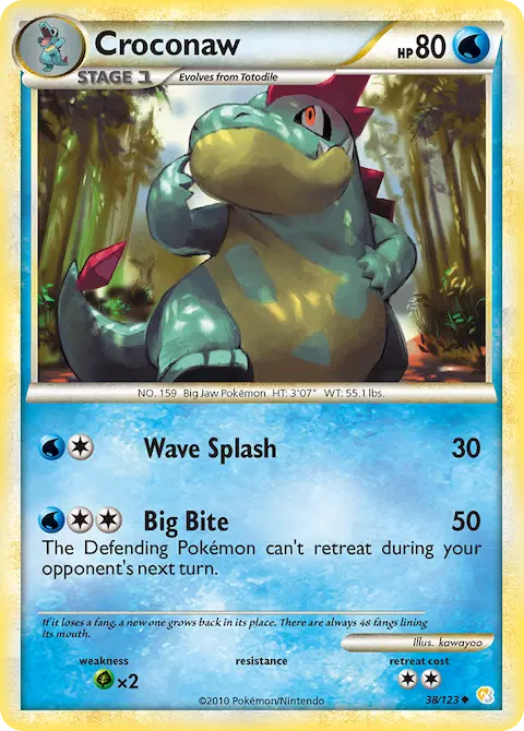 Croconaw, HeartGold SoulSilver 38/123