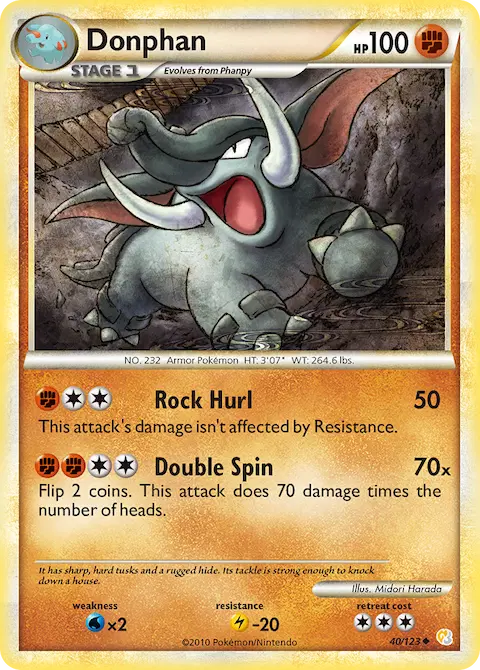 Donphan, HeartGold SoulSilver 40/123