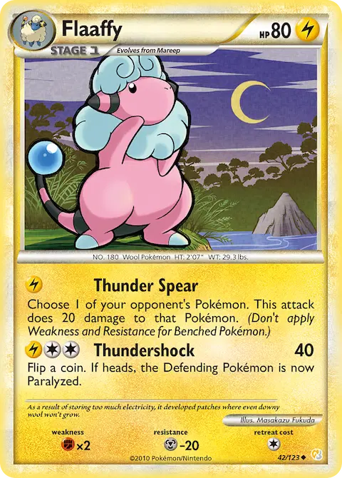 Flaaffy, HeartGold SoulSilver 42/123
