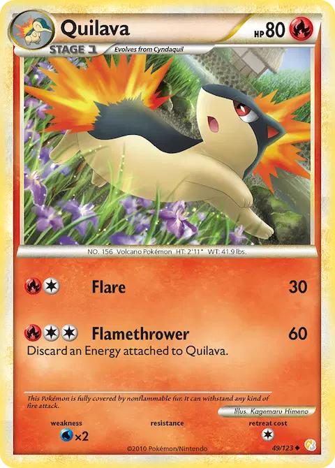 Quilava, HeartGold SoulSilver 49/123
