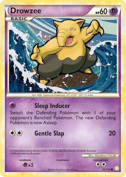 Drowzee, HeartGold SoulSilver 62/123