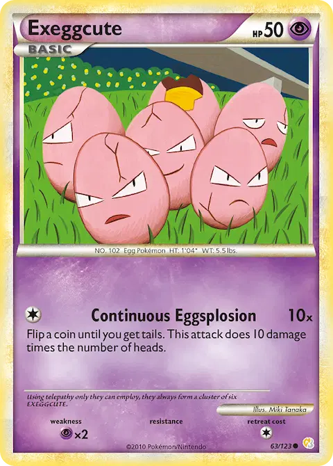 Exeggcute, HeartGold SoulSilver 63/123