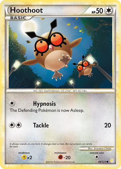 Hoothoot, HeartGold SoulSilver 66/123