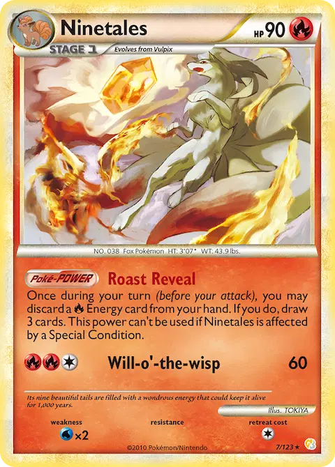 Ninetales, HeartGold SoulSilver 7/123