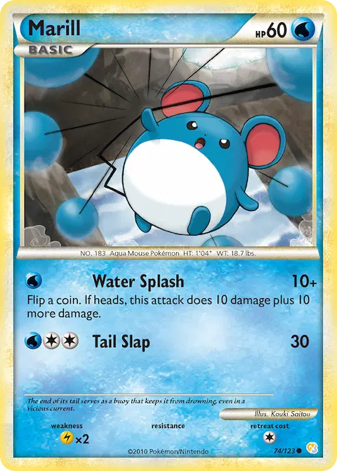 Marill, HeartGold SoulSilver 74/123