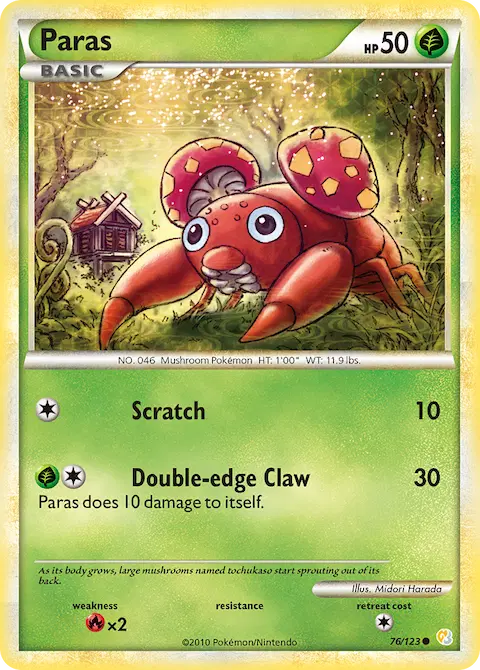 Paras, HeartGold SoulSilver 76/123