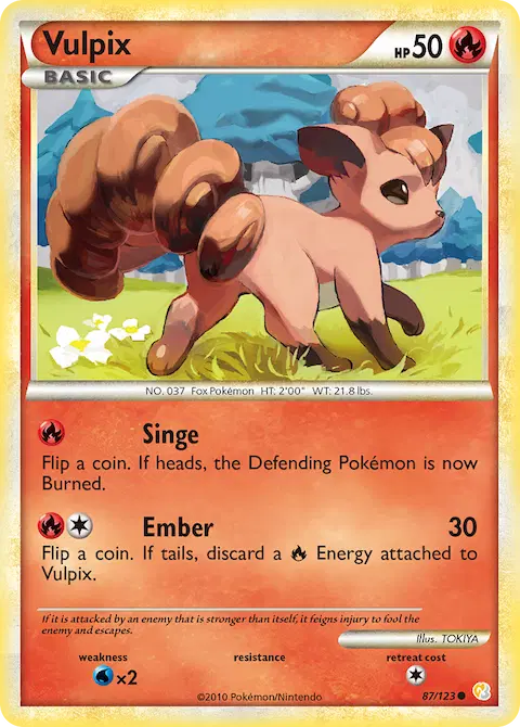 Vulpix, HeartGold SoulSilver 87/123