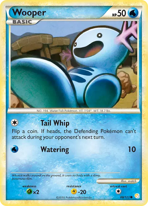 Wooper, HeartGold SoulSilver 88/123