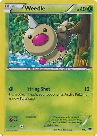 Weedle, McDonald's Collection 2014 1/12