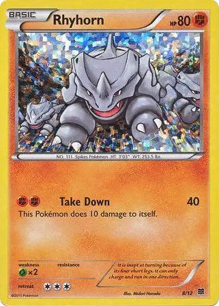Rhyhorn, McDonald's Collection 2015 8/12