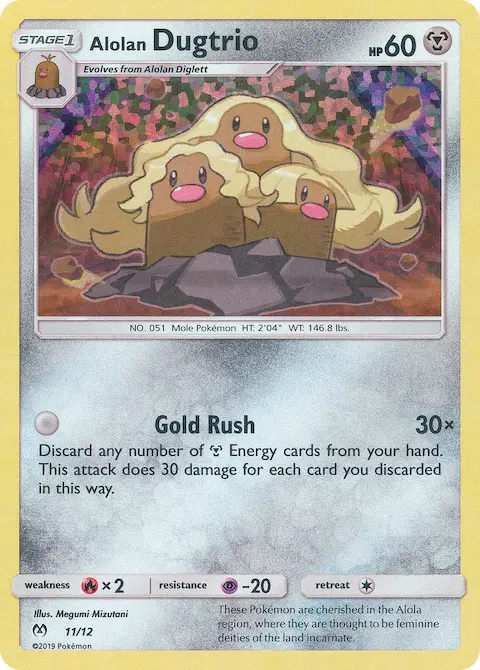 Alolan Dugtrio, McDonald's Collection 2019 11/12