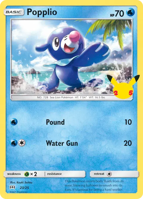 Popplio, McDonald's Collection 2021 23/25