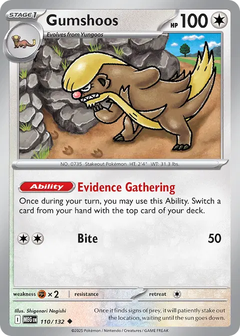 Gumshoos, Mega Evolution 110/132