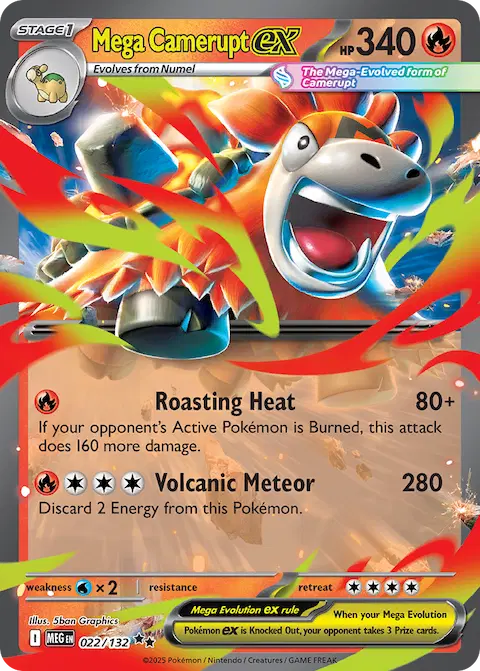Mega Camerupt ex, Mega Evolution 022/132