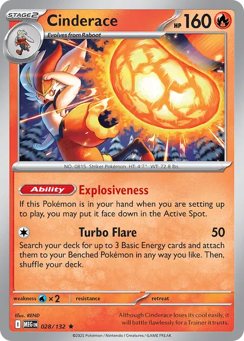 Cinderace, Mega Evolution 028/132