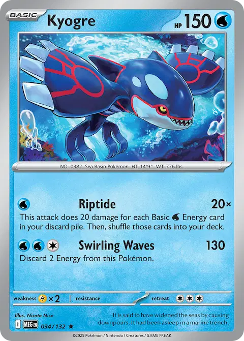 Kyogre, Mega Evolution 034/132