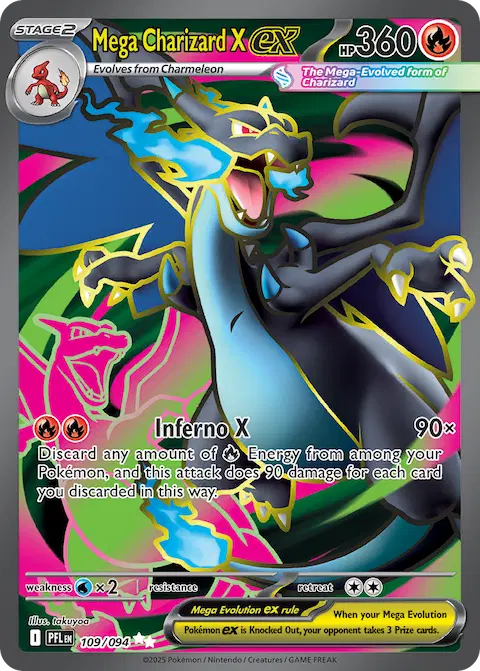 Mega Charizard X ex, Phantasmal Flames 109/094