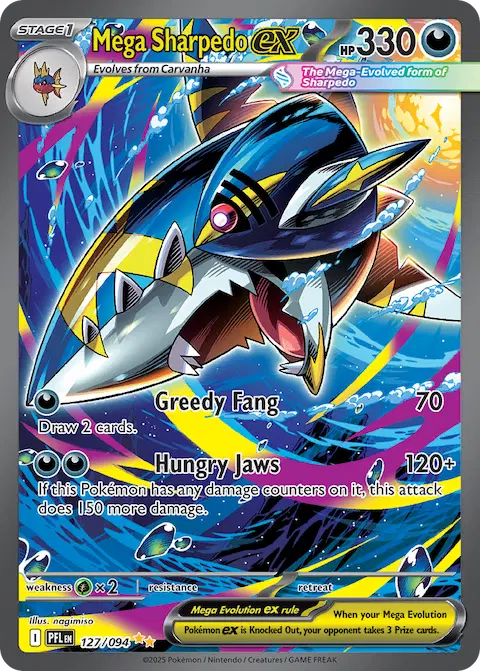 Mega Sharpedo ex, Phantasmal Flames 127/094