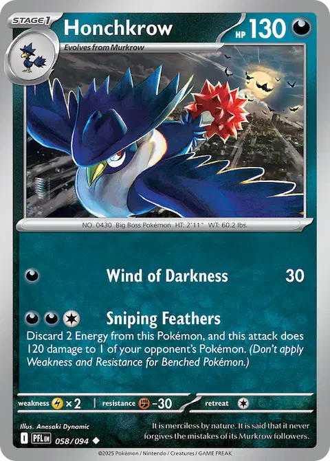 Honchkrow, Phantasmal Flames 058/094