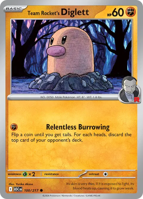 Team Rocket's Diglett, Ascended Heroes 100/217