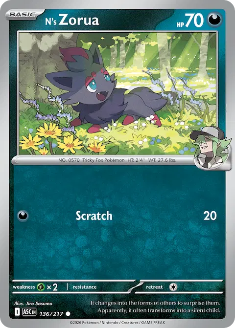 N's Zorua, Ascended Heroes 136/217