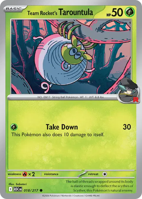 Team Rocket's Tarountula, Ascended Heroes 018/217