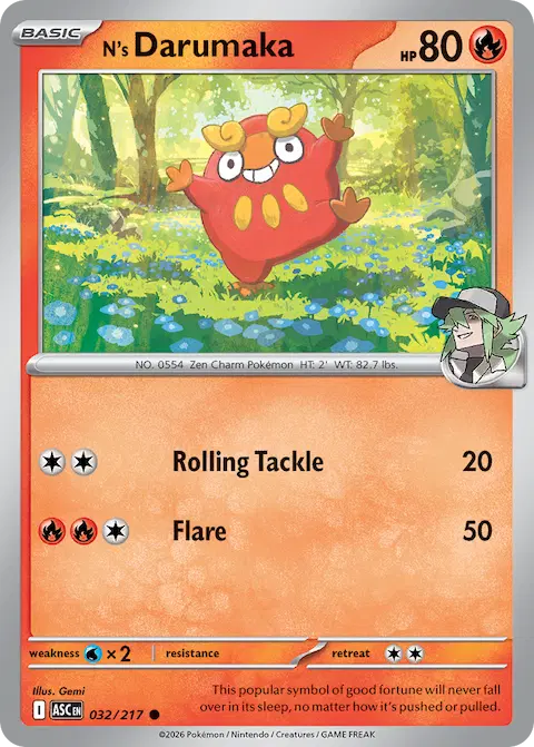 N's Darumaka, Ascended Heroes 032/217