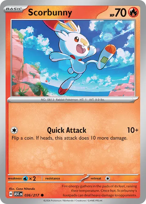 Scorbunny, Ascended Heroes 036/217