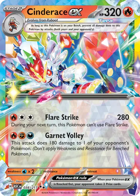 Cinderace ex, Ascended Heroes 038/217