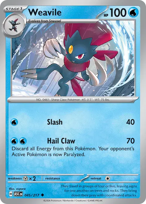 Weavile, Ascended Heroes 045/217