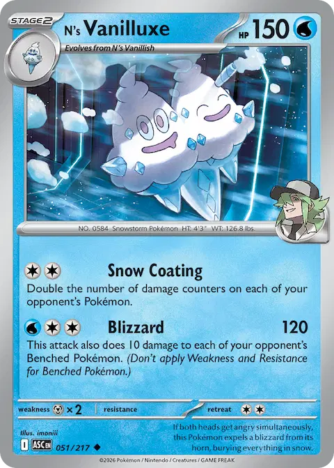 N's Vanilluxe, Ascended Heroes 051/217
