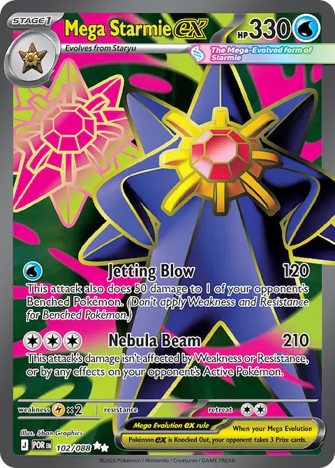 Mega Starmie ex, Perfect Order 102/088