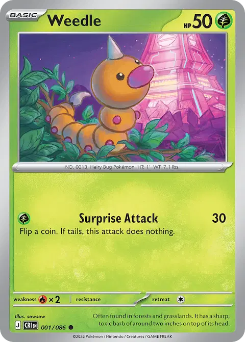 Weedle, Chaos Rising 001/086