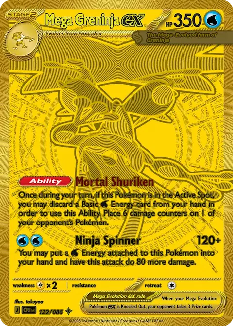 Mega Greninja ex, Chaos Rising 122/086