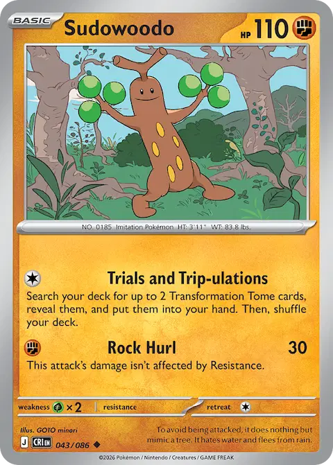 Sudowoodo, Chaos Rising 043/086