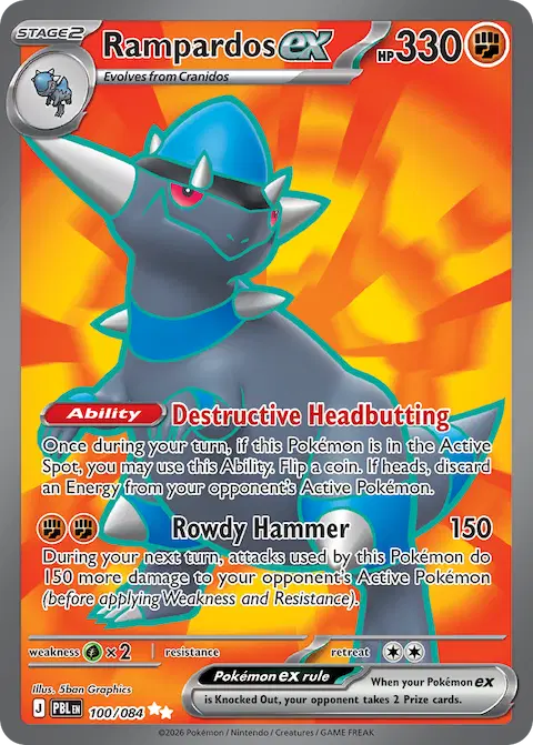 Rampardos ex, Pitch Black 100/084