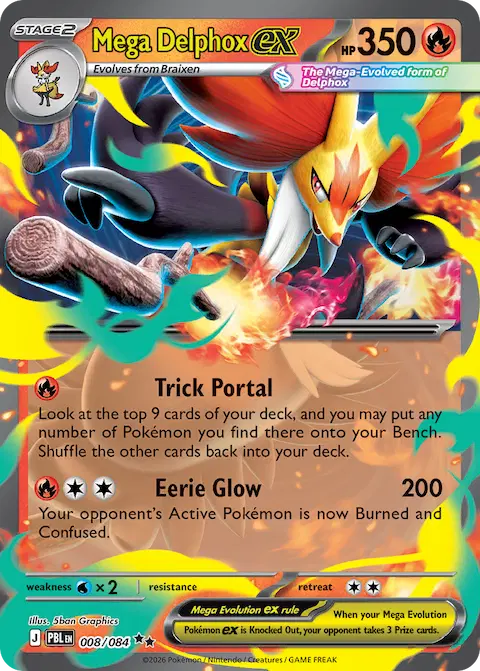 Mega Delphox ex, Pitch Black 008/084