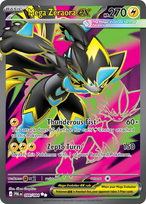Mega Zeraora ex, Pitch Black 098/084