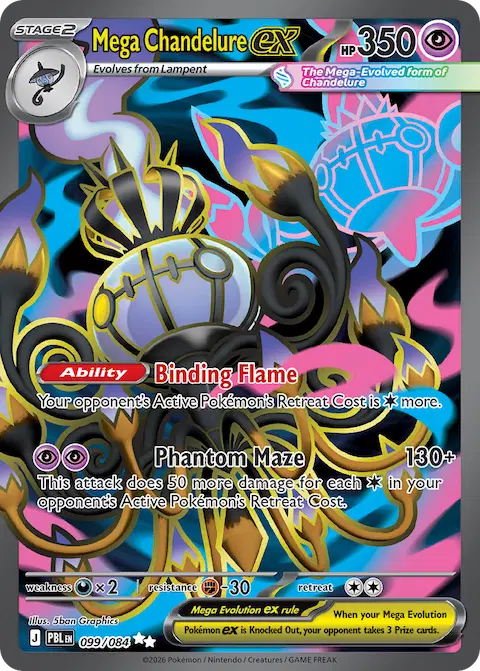 Mega Chandelure ex, Pitch Black 099/084