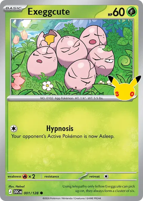 Exeggcute, 30th Celebration 001/128