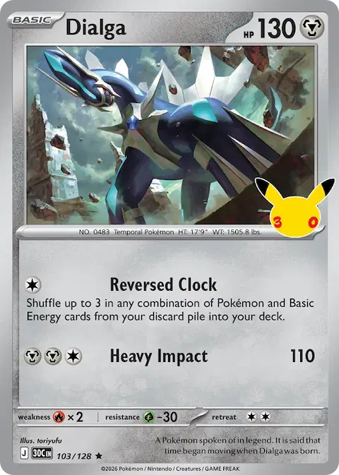 Dialga, 30th Celebration 103/128