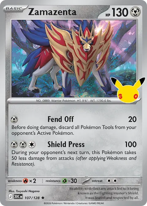 Zamazenta, 30th Celebration 107/128