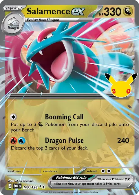 Salamence ex, 30th Celebration 109/128
